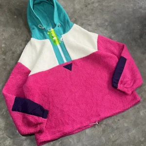 Multi colour half zipper pullover