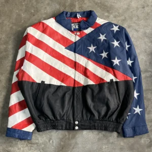 Vintage USA flag leather jacket
