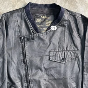 Leather zipper jacket