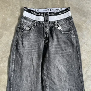 Grey faded wide leg pant