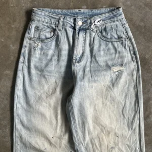 Blue embellished jeans