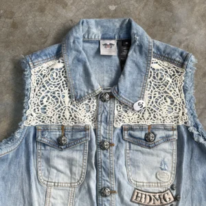 Harley Davidson sleeveless denim