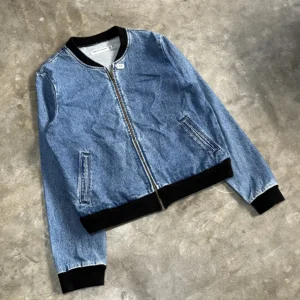 Denim zipper jacket