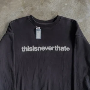 Retro black drop shoulder sweatshirt