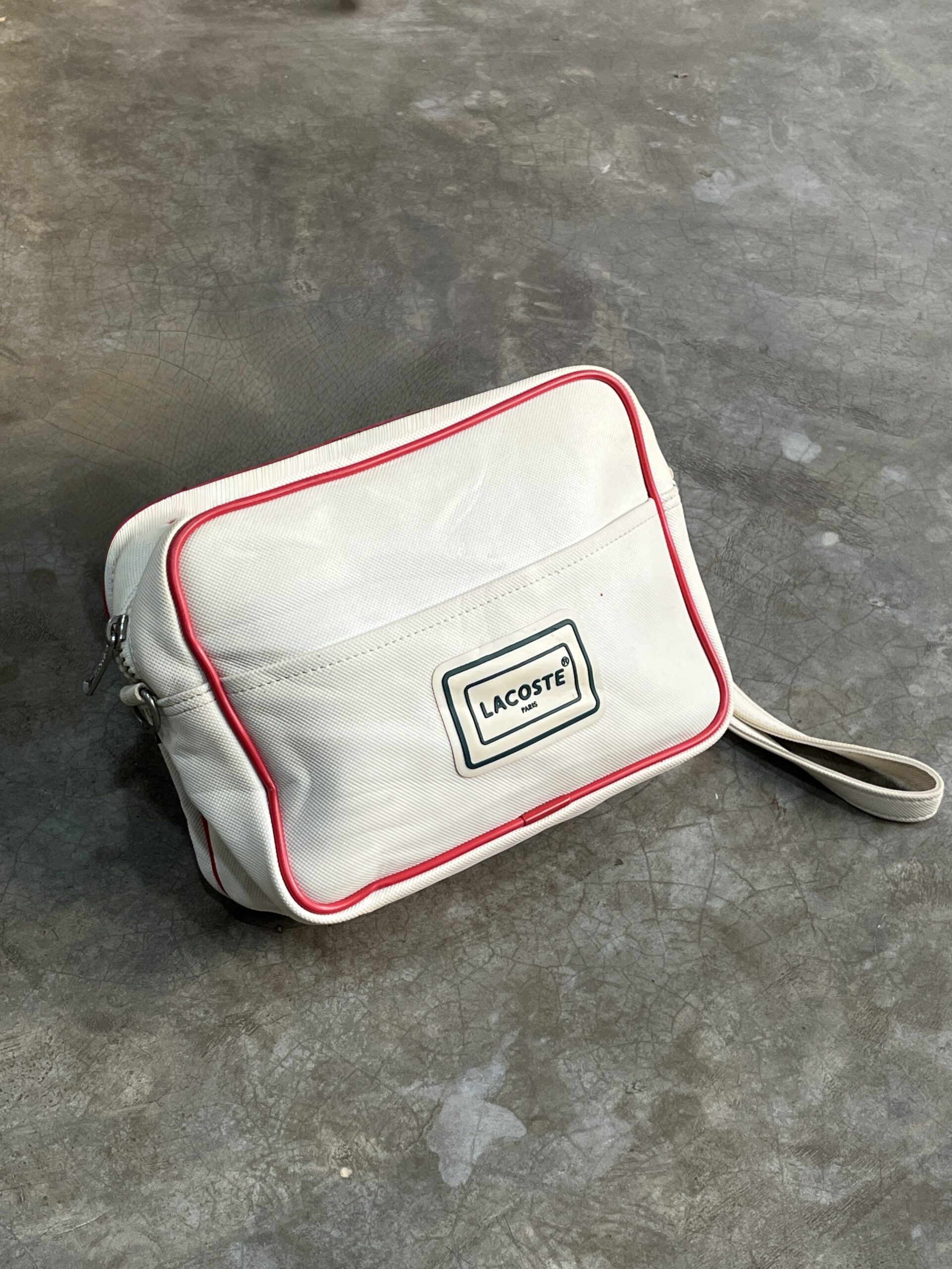 Rare Lacoste trousee toilette bag