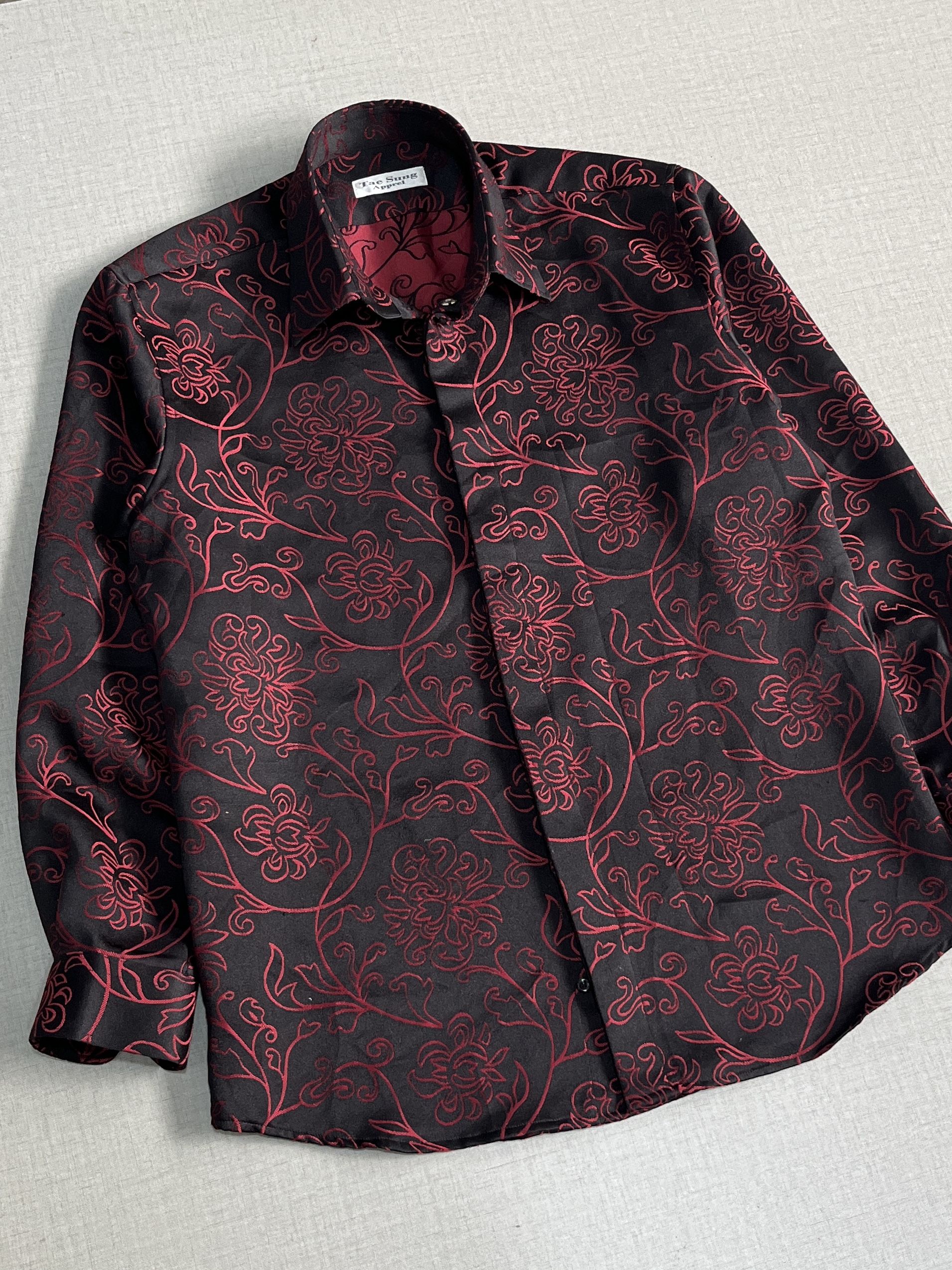Men’s luxury shiny embroidered shirt - Image 2