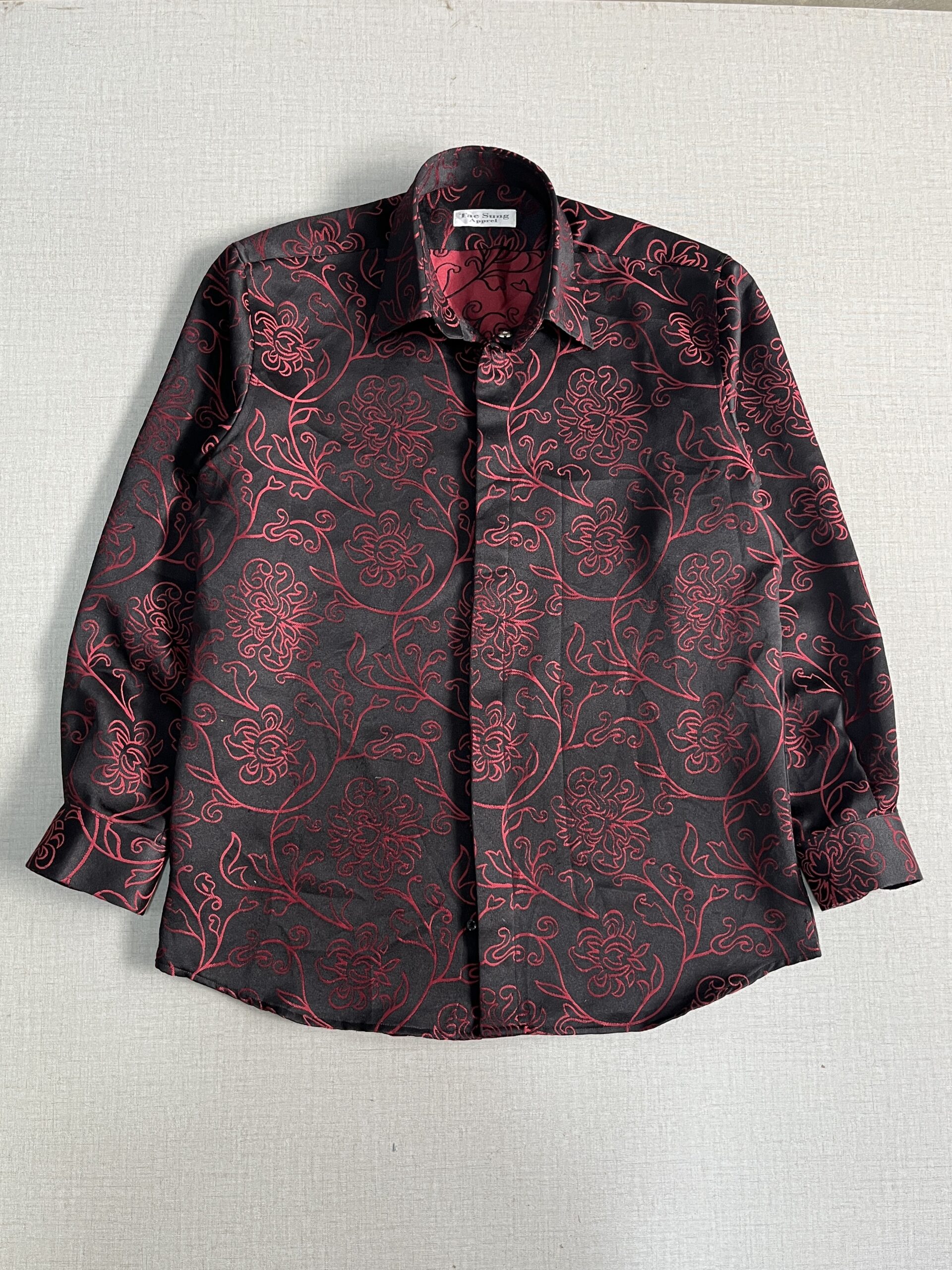 Men’s luxury shiny embroidered shirt