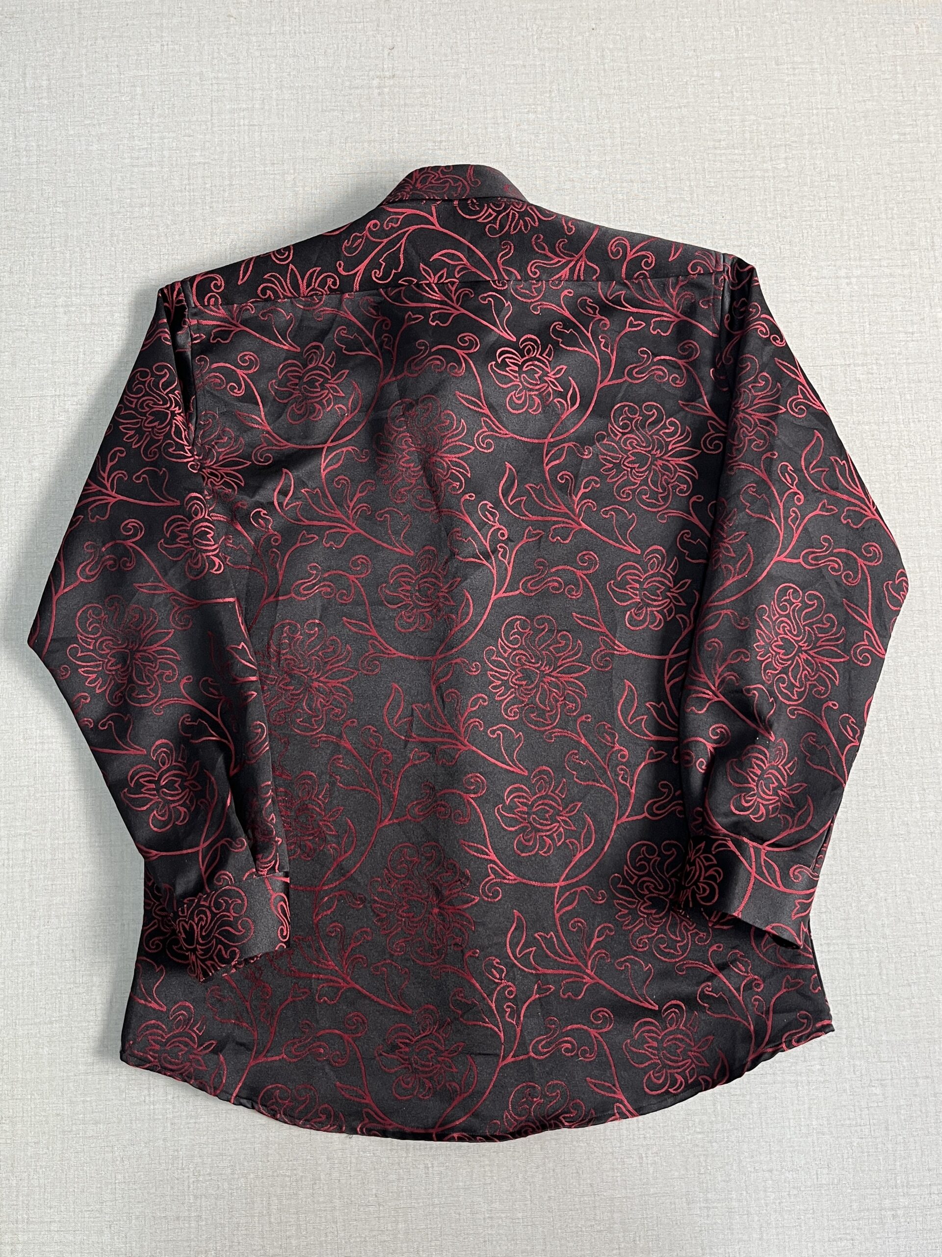 Men’s luxury shiny embroidered shirt - Image 4