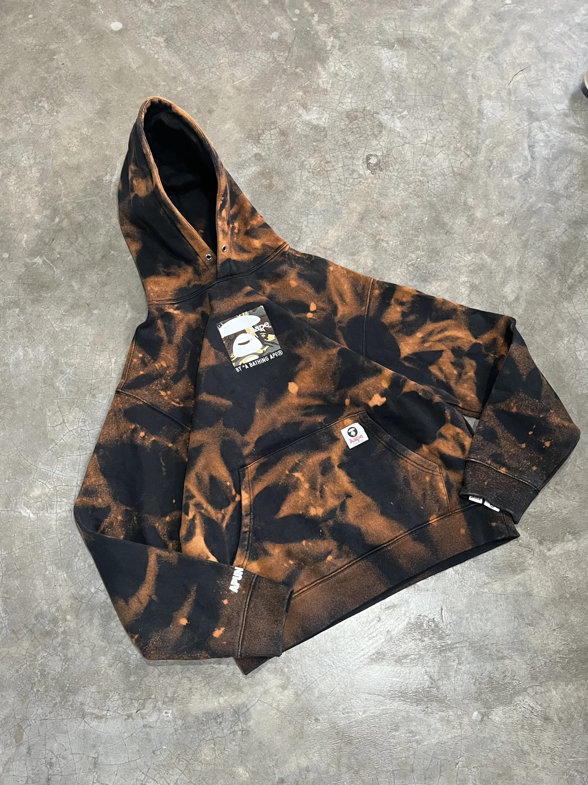 Bape faded black hoodie