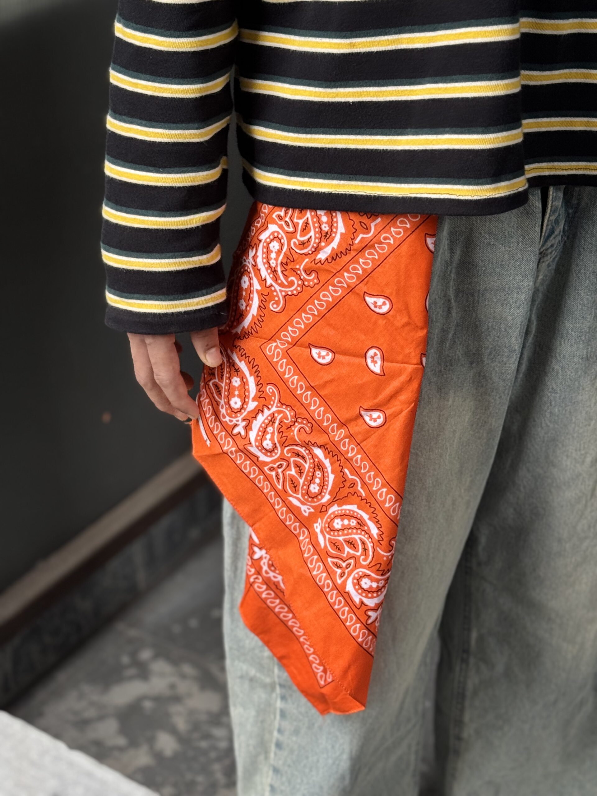 Paisely orange bandana