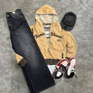 Teenie Weenie zip-up beige hoodie